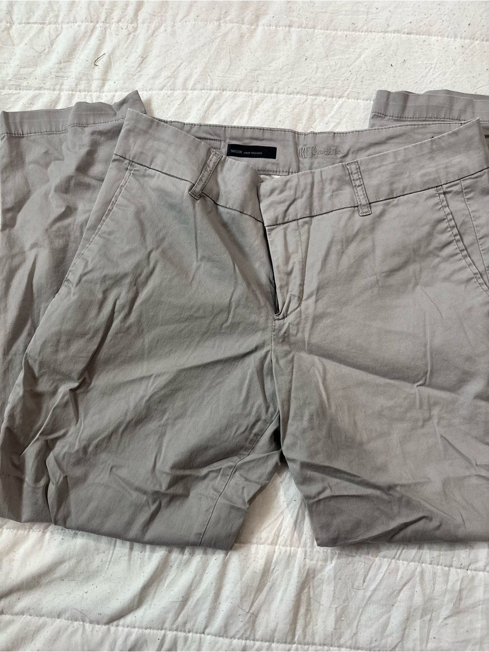 Kut from the Kloth Women's Light Gray Chino Pants